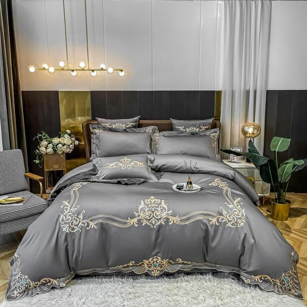 

luxury bedding set 3pcs embroidered duvet cover wedding gift bedroom comforter sets bedclothes home decor