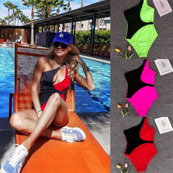 

lady bikini one-piece swimwear irregular swimsuit bathing beachwear suits