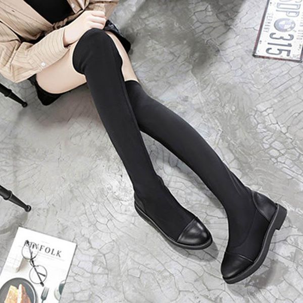 

boots over the knee women 6#20/10e50, Black