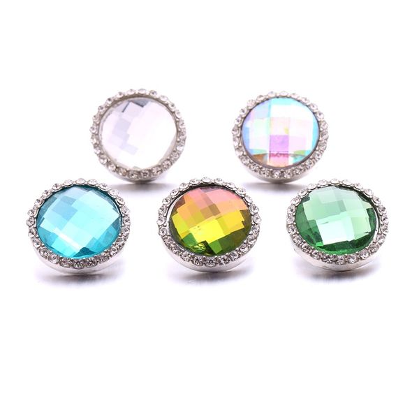 

dazzling rhinestone clasps chunk 18mm snap button zircon round charms bulk for snaps diy jewelry findings suppliers gift
