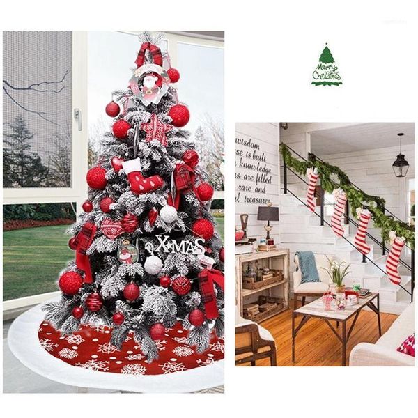 

christmas decorations 1pc white tree skirt plush faux fur carpet xmas floor mat ornaments merry year decoration1
