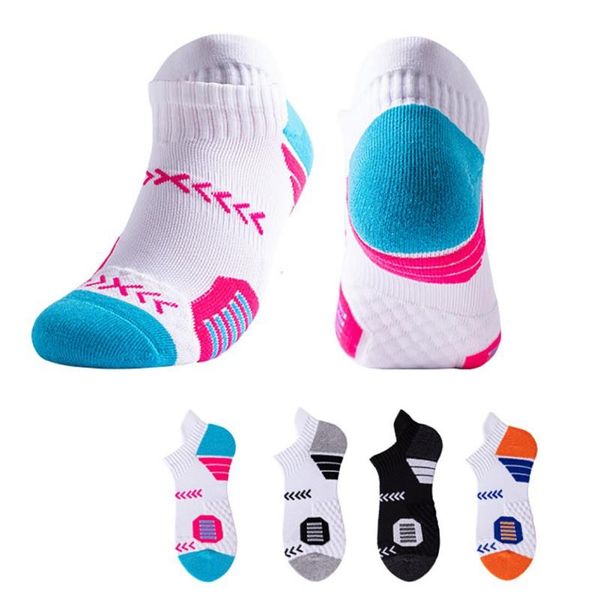 

sports socks men's fitness running basketball breathable boat, Black