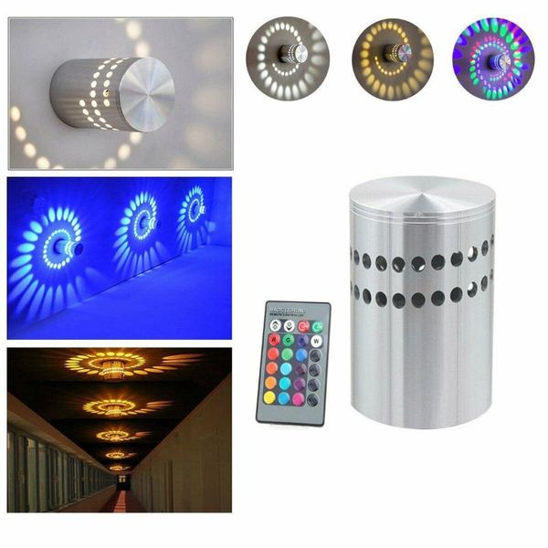 

led light bulb modern aluminum spiral ceiling hallway porch indoor lamp 3w wall