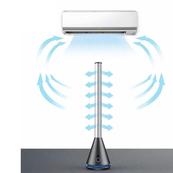 

electric fans 26w tower fan with remote control bladeless timer shut-off function dust filter quietset 8-speed whole-room