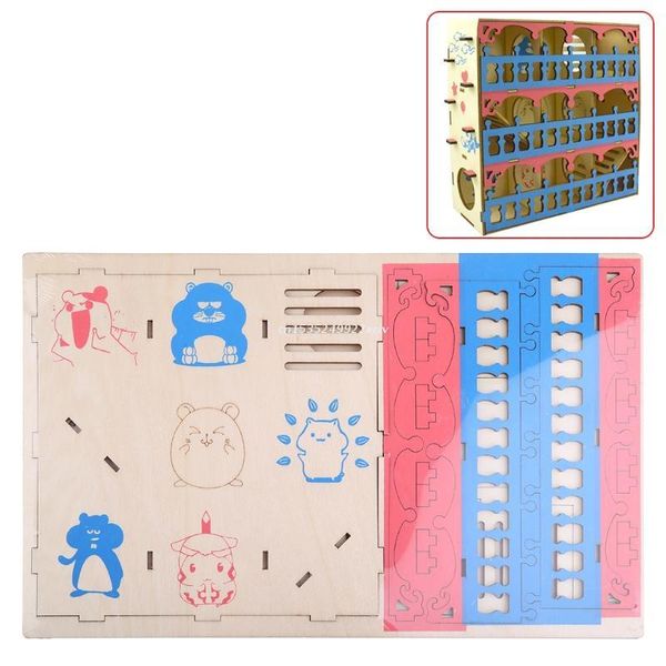 

small animal supplies hamster maze wooden tube tunnel cage seesaw house swing animals pet interactive play rest exercise toys for rat dropsh