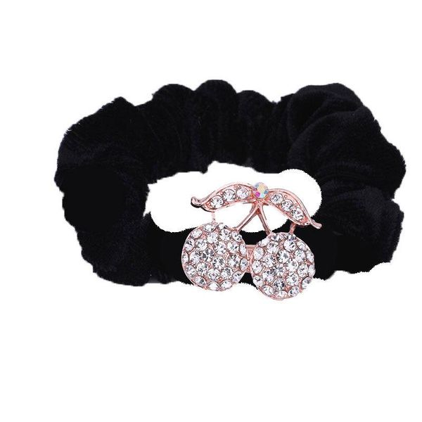 Cristal Cherry Hairbands Pérola Flor De Cabelo De Borracha De Cabelo Rhinestone Borboleta Borboleta Projetos Bandas Para As Mulheres Casas de Jóias Acessórios Titular De Cauda Pony