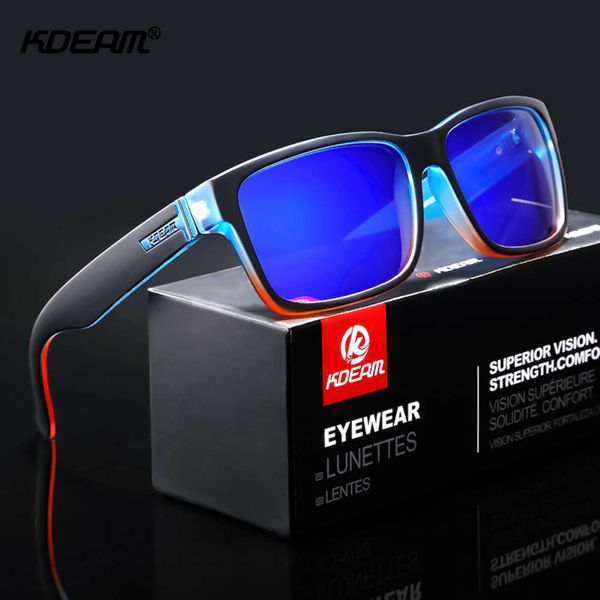 

2021 luxury designer sunglasses kdeam renewal of sport men glasses polarized scary colors outdoor driving painted with cases, White;black