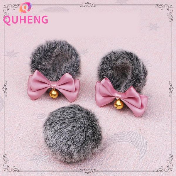 

other event & party supplies quheng bear ear hairpin tail cute lolita side clip animal accessories cosplay set m237