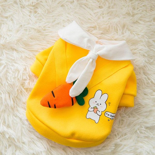 

dog apparel cotton hoodies clothes pet sweet bow-knot sweatshirt jacket with backpack puppy pullover outfits for small medium dogs cats
