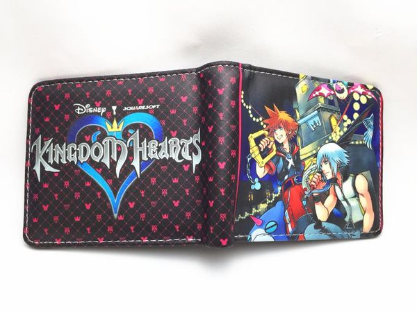 

wallets kingdom hearts men women pu wallet coin purse id/ holder, Red;black