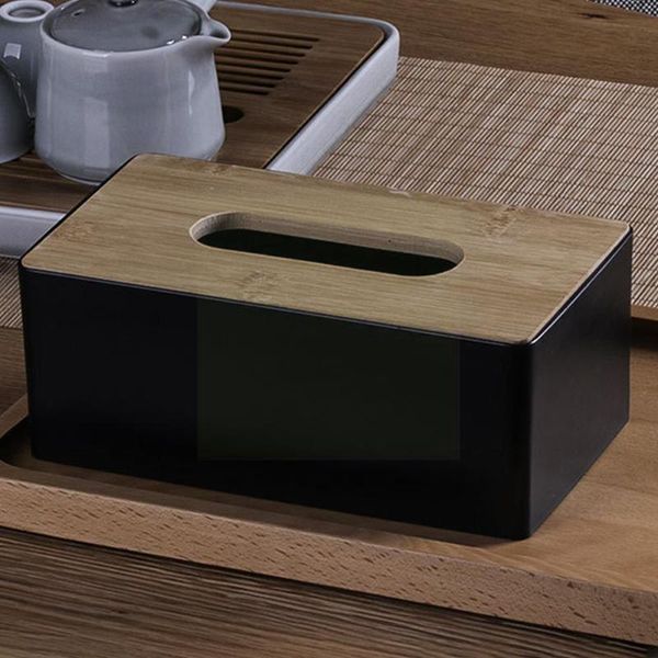 

tissue boxes & napkins wooden box environmental protection home holder napkin towel for office decoration container case f0j2