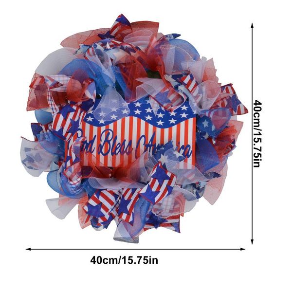 

decorative flowers & wreaths american flag wreath front door garland holiday wedding decoration independence day ornament cloth pendant souv