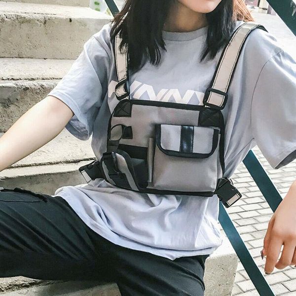 

outdoor bags adjustable nylon tactical chest bag sports shoulder waist packs