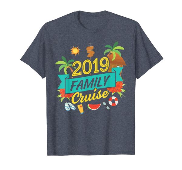 

family cruise 2019 matching vacation t-shirt, White;black