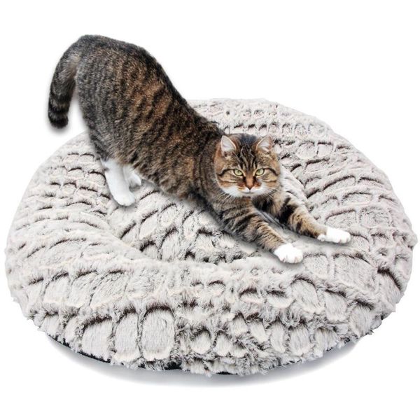 

cat beds & furniture cushion bed nesk mat for small dogs kitten snakeskin pattern cotton plush house soft dog basket pet accessories