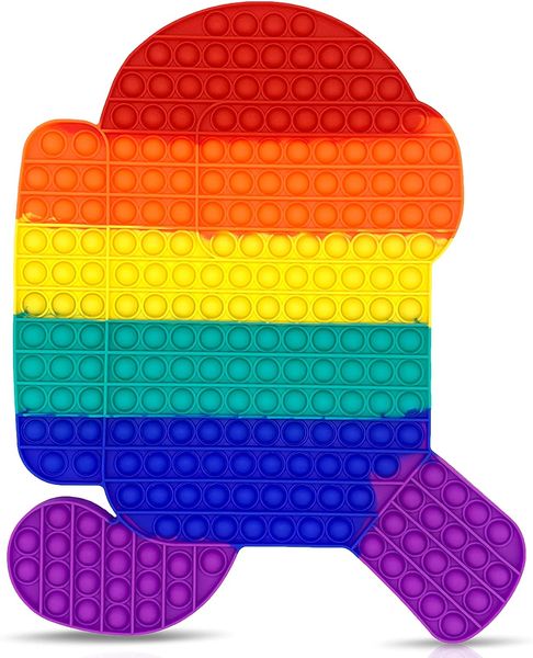 

17 in jumbo pop push toy, huge sensory bubble stress toy, big fidget push toys for kids, giant silicone toys (244 bubbles)