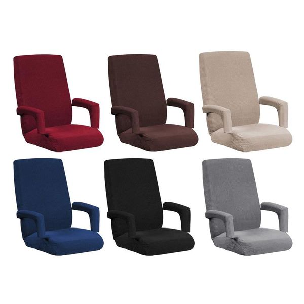 

stretch home office chair cover split slipcover computer rotating desk task seat covers