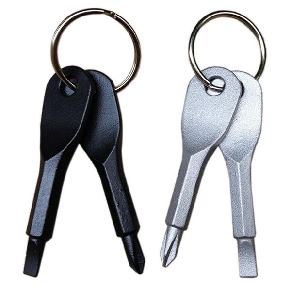 

screwdrivers keychain outdoor pocket 2 colors mini screwdriver set key ring with slotted phillips hand key pendants