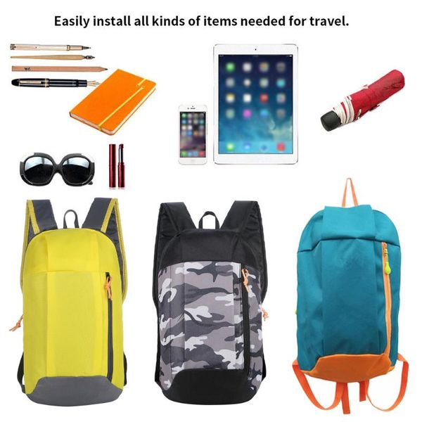 

hiking backpack waterproof oxford cloth zipper knapsack adjustable strap shoulder bag rucksack for outdoor bags