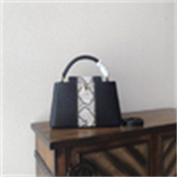 

shoulder brand iconic designer women luxury lju5 totes 2striped handbags python bags with handles calfskin bags capucines cross handbag, Black;red