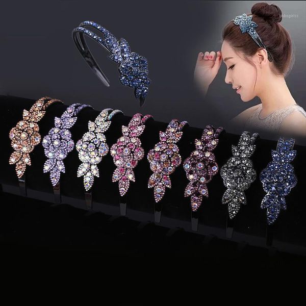 

hair band rhinestone women's accessories crystal hoop headband hairband flower1