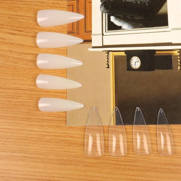 

false nails full cover ballerina stiletto fake nail multiple styles art tips traceless acrylic salon desigh accessories tool, Red;gold