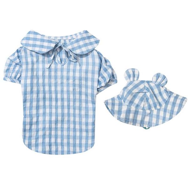 

cat costumes summer breathable pet plaid vest soft skin-friendly t-shirt clothing fashion clothes for puppy kitten outfits