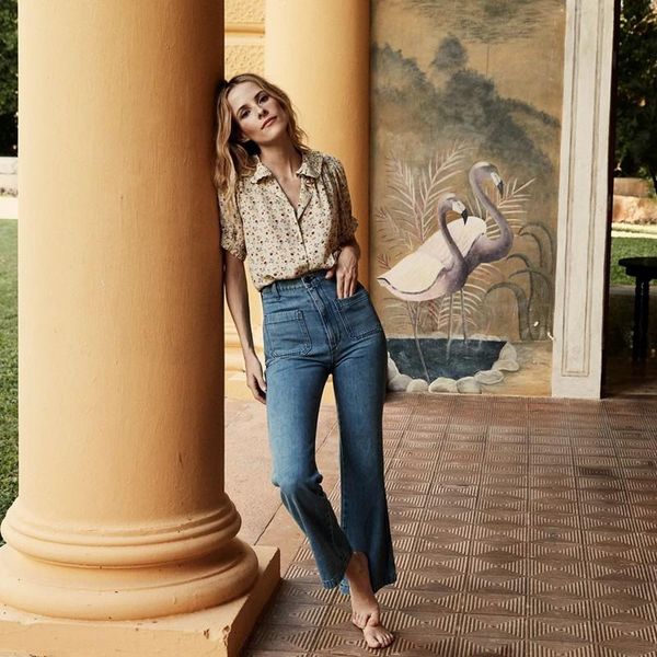 

women's jeans women slim french blue high-waisted vintage spring denim pants female fashion wide leg pant ladies casual brand ml107