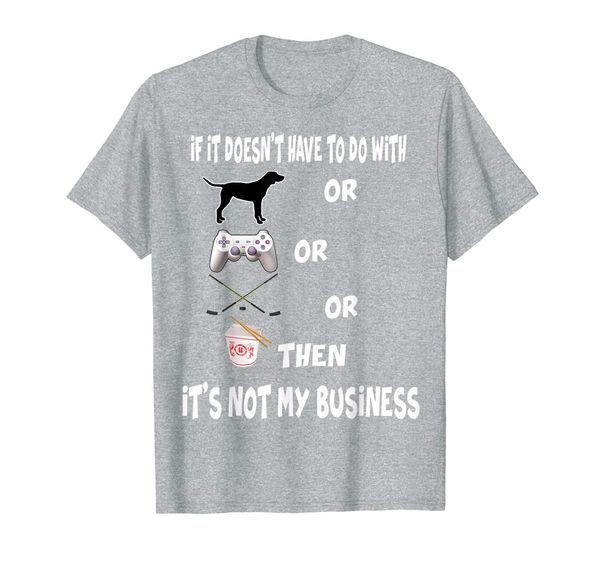 

chinese food hockey video game and dogs funny t-shirt, White;black