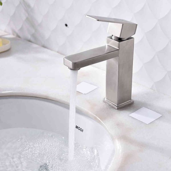 

bathroom sink faucets square faucet 304 stainless steel basin mixer accessories tap 028j
