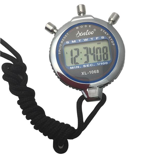 Timer 1/100S Precision Timer Stop Owatch LCD Sport IMMERIONE AUTRAMENTO MESI MESE Display Aunta alla rovescia