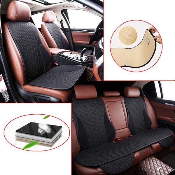 

car seat covers linen/flax not moves breathable cushions,universal non slide easy install vehicle in summer for verna e7 x36