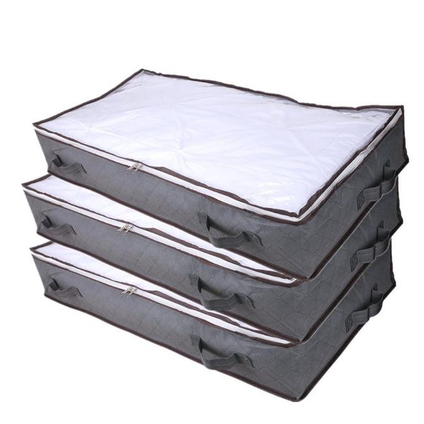 

clothing & wardrobe storage 2/3pcs under bed non-woven drawer organizer box blankets shoes divider container bags holder