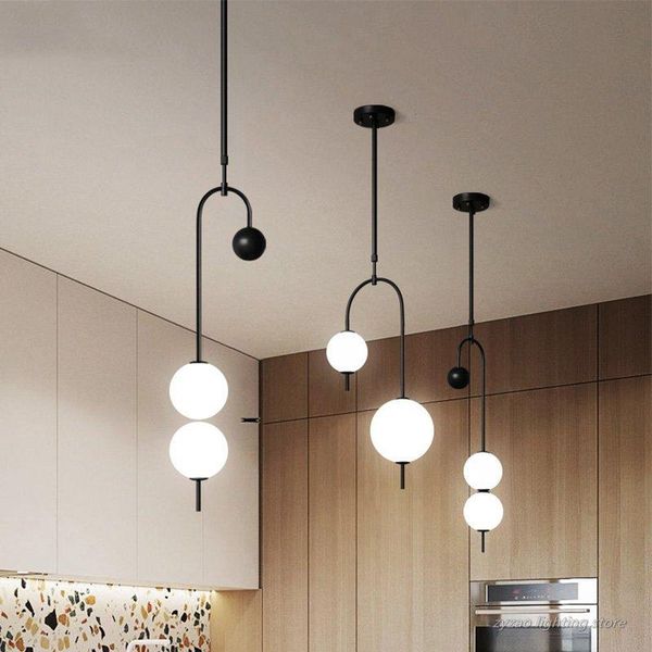 

nordic modern designer pendant lamp simple bar table dining room restaurant magic bean lights office ball grape hanglamp lamps