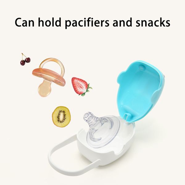 

1pcs pacifier storage box large capacity cute cartoon nipple storage box portable outgoing dustproof snack box