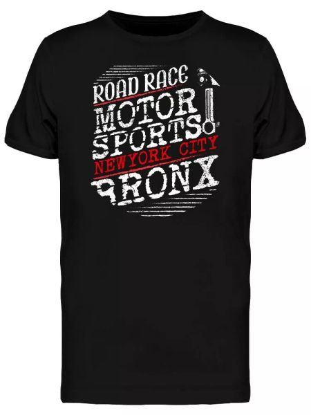 

road race motor sports men's tee -image by shutterstock, White;black