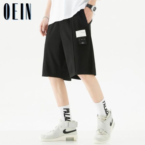 

men's shorts summer white casual men 2021 fashion elastic waist drawstring streetwear jogger short mens baggy harem sweatshorts, White;black