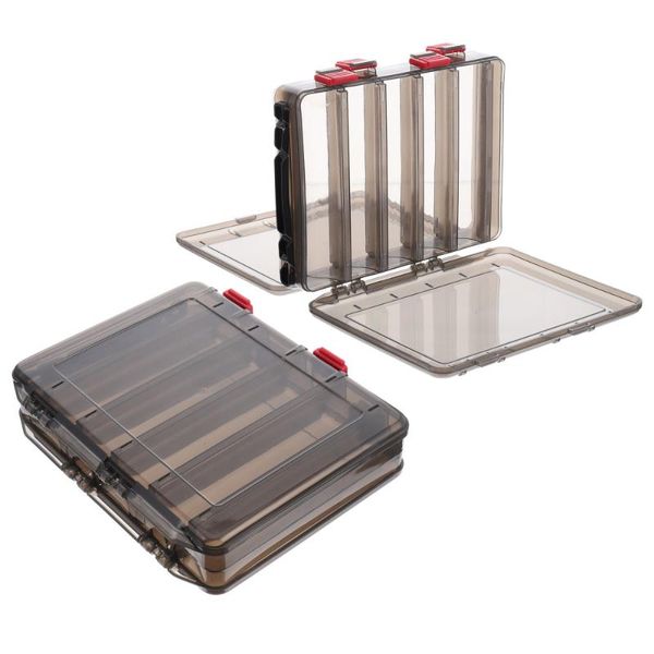 

2pcs double sided fishing lure box tool tackle container accessories