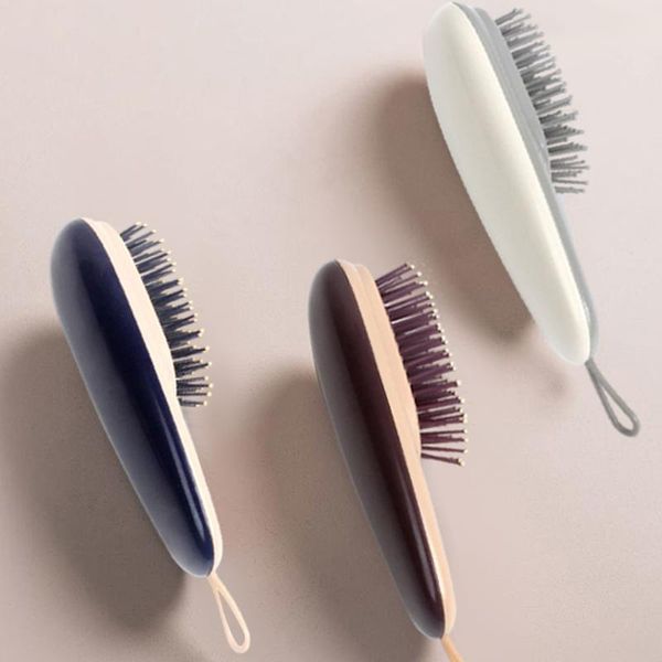 

hair brushes airbag comb head skin massage kam brush nylon women wet curling unweave for salon hairdressers styling, Silver