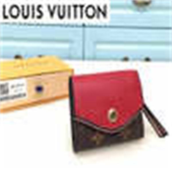

card brand designer luxury cases qisu m63938 color holders matching leather compact long wallets chain wallet purse pouches key, Black;red