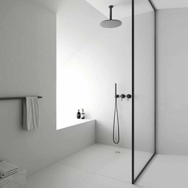 

other faucets, showers & accs matte black bathroom faucet wall mounted two handle 10 inch head can be installed arbitrarily 3qxv