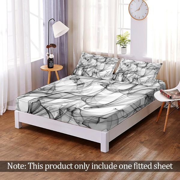 

sheets & sets 3d print fashion marble pattern fitted sheet custom modern elastic band bed bedroom flats home decor queen king adult