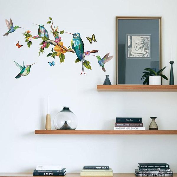

wall stickers multicolor butterflies birds flying sticker living room bedroom decoration removable wallpaper mural