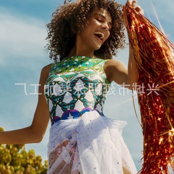 

one piece swimsuit women's back bikini butterfly final, White;black