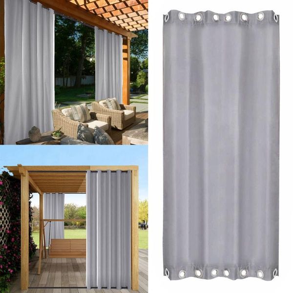 

outdoor waterproof curtain thermal insulated blackout drape for patio garden front porch gazebo & drapes