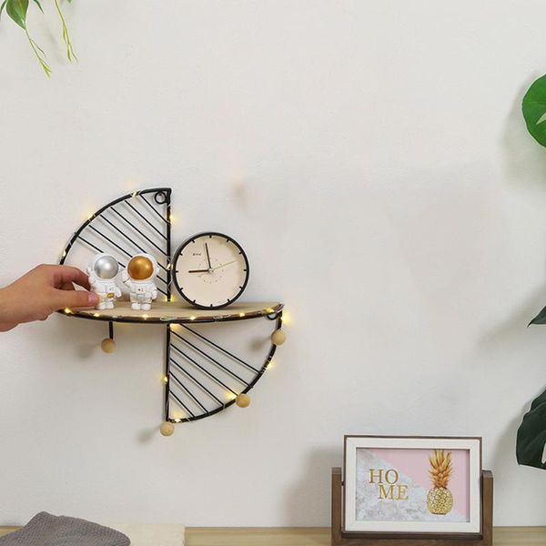 

wall hanging iron art living room office storage shelf creative display for home decoration other decor