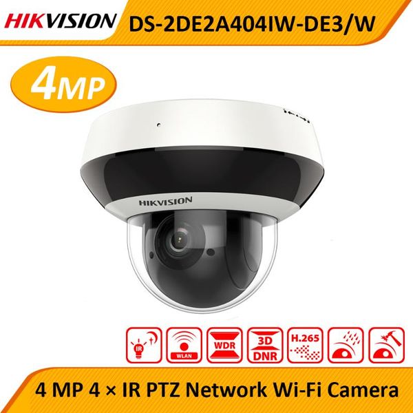 

original hikvision mini ptz ds-2de2a404iw-de3/w wifi wireless 2-inch ir poe 4mp network speed dome camera ip cameras