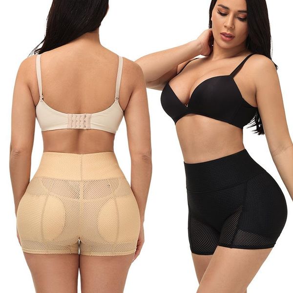 

women's shapers women mesh breathable bulifter padded shapewear hip enhancer control panties high waist trainer body shaper underwear b, Black;white