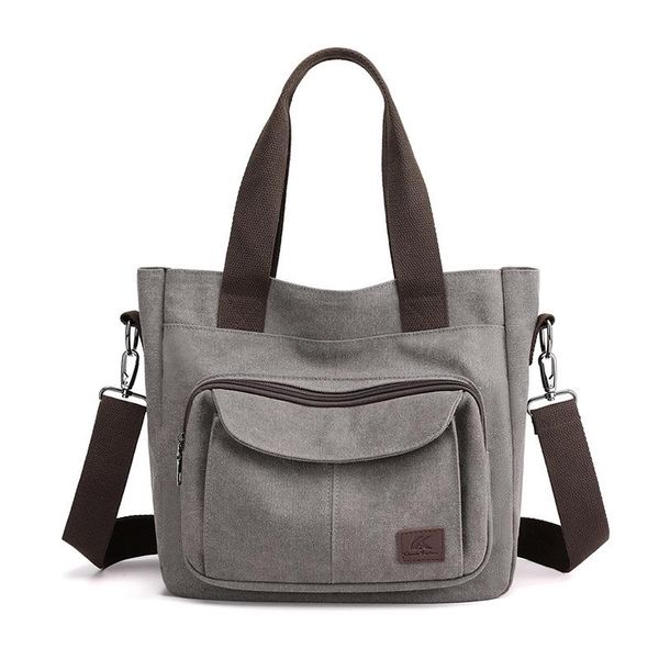 

large capacity women's bag canvas commuting handbag versatile simple one shoulder messenger bags