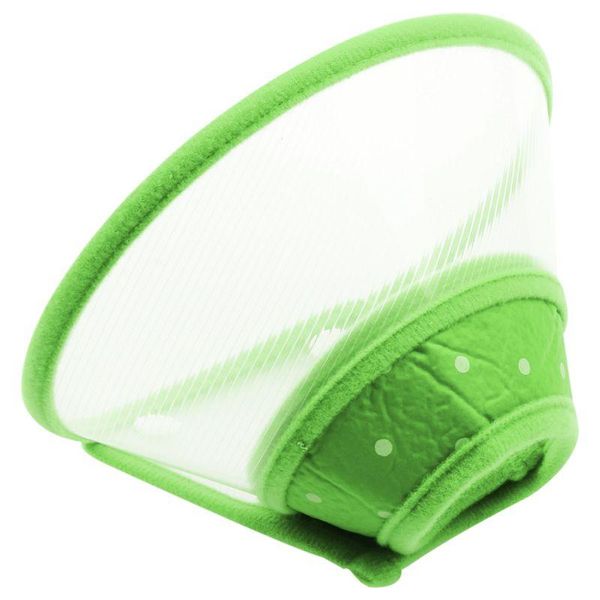 

dog collars & leashes cat elizabethan non-toxic wound healing cone pet anti bite collar, s, green